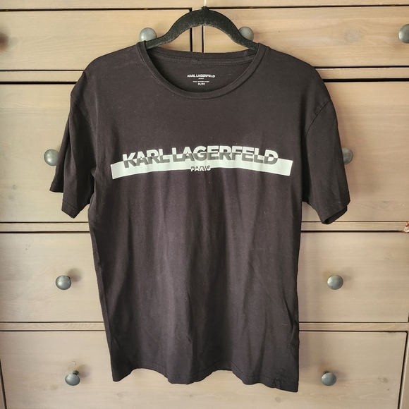 Karl Lagerfeld Tops - Karl Lagerfeld Black Short Sleeve Tee Womens Medium